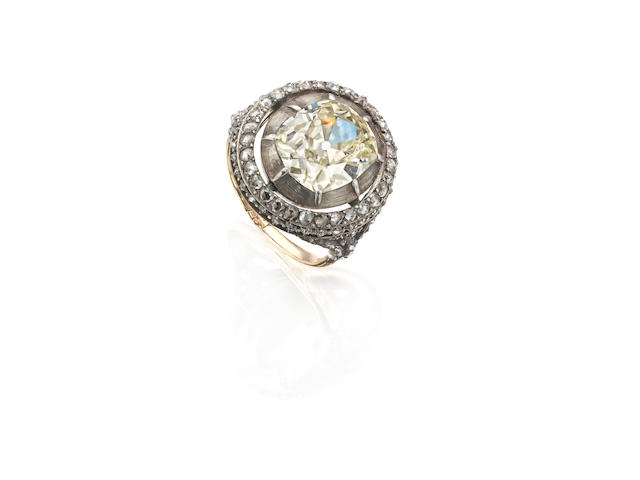 An early 19th century Imperial presentation diamond ring, Russian