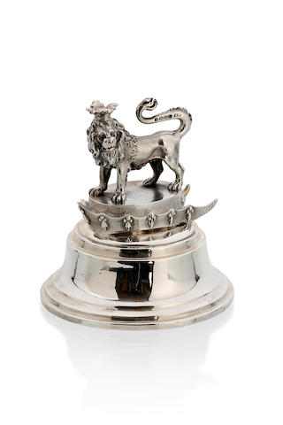 A George IV silver paper weight  by Paul Storr, London 1824