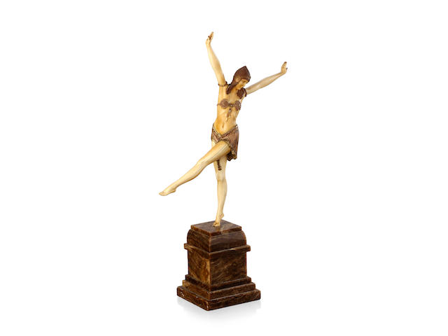 "Dancer of Palmyra" An Art Deco bronze and ivory figure cast and carved from a model by Demetre Chiparus (1886-1947), circa 1925