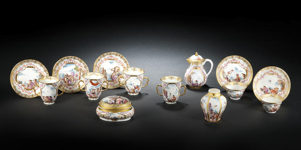 The 'Half-Figure Service': a highly important group of Meissen teawares, circa 1723-24