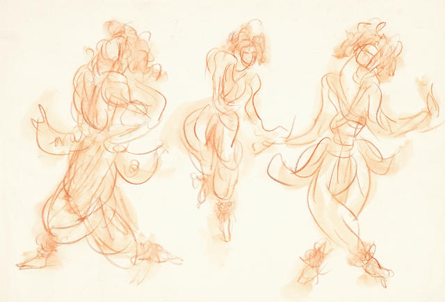 Fahrelnissa Zeid (Turkish, 1901-91) A sketchbook of the Ballet Indie featuring Ram Gopal, London, 1948