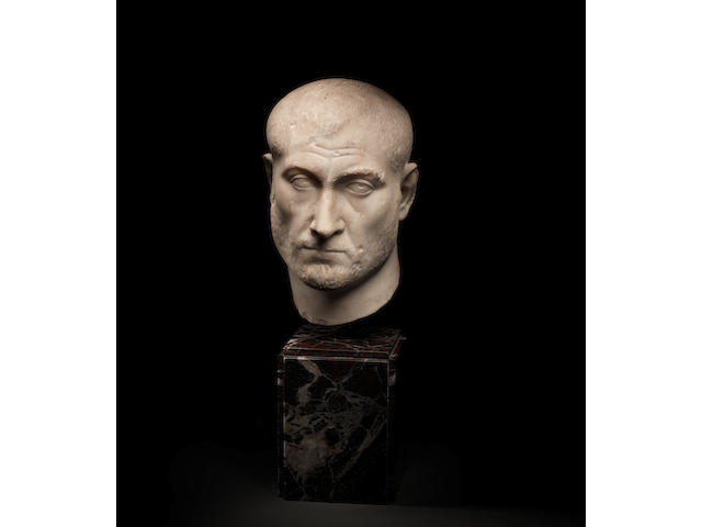 A Roman marble portrait head of a man