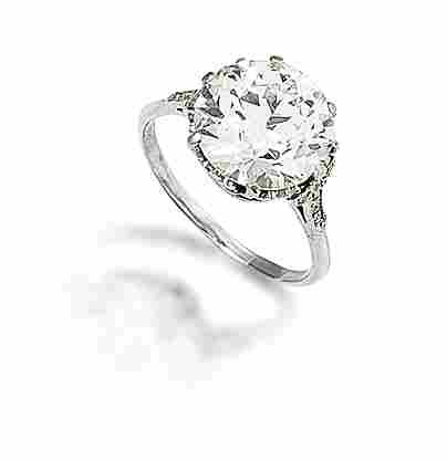 A diamond single-stone ring