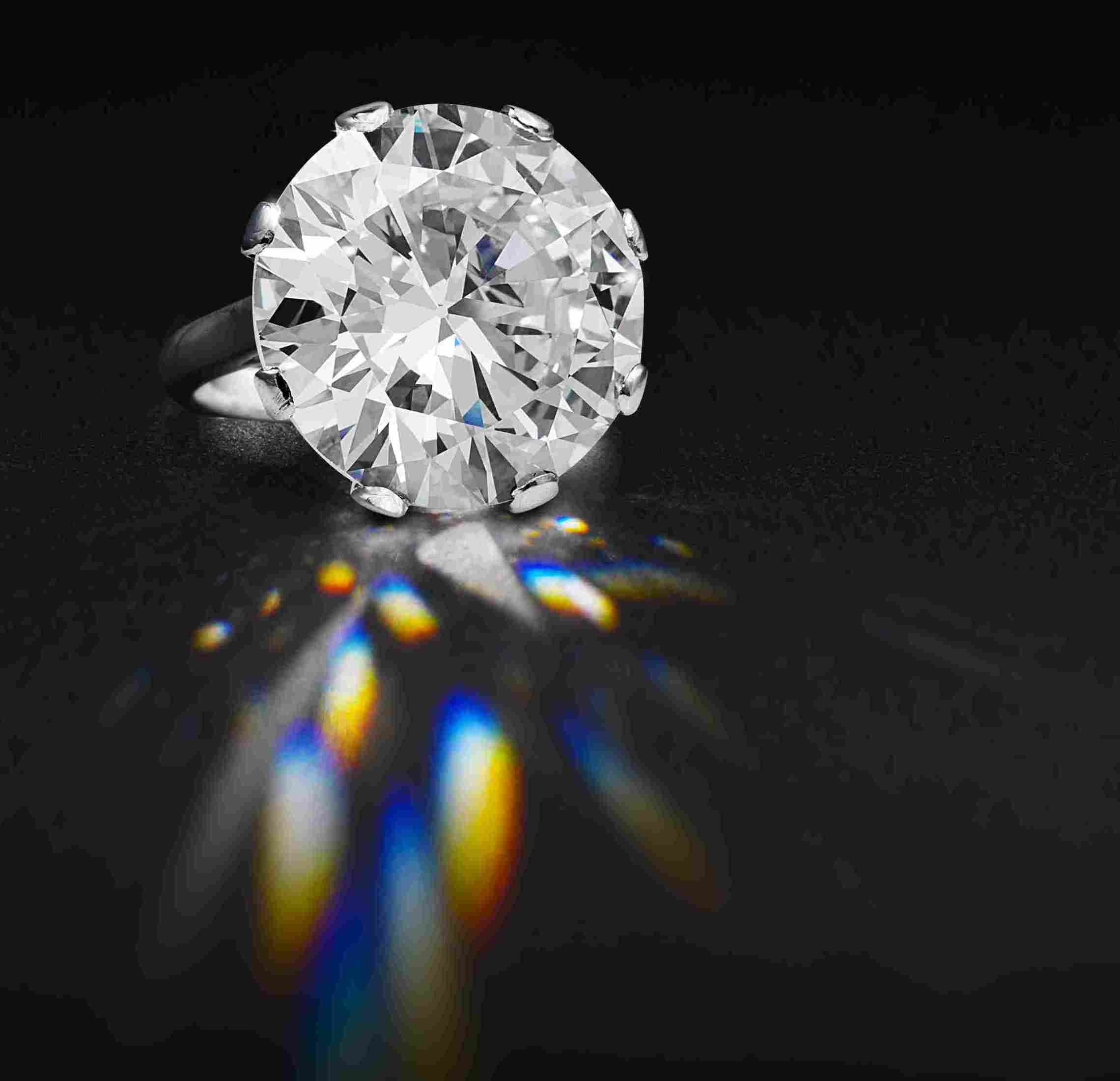 A diamond single-stone ring