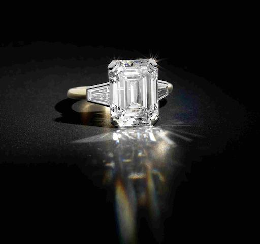 Bonhams : A diamond single-stone ring, by Cartier