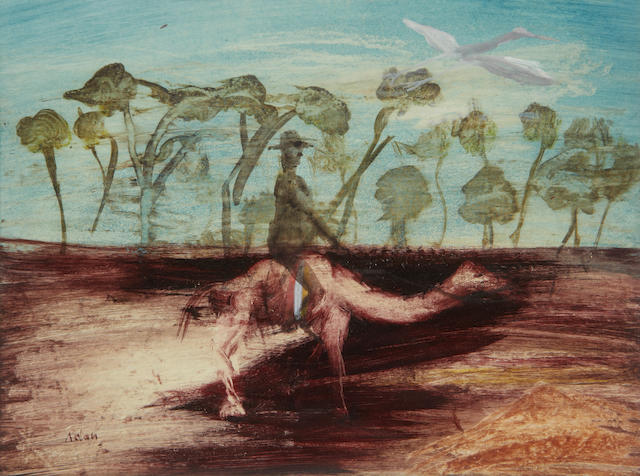Sidney Nolan (Australian, 1917-1992) Figure and camel