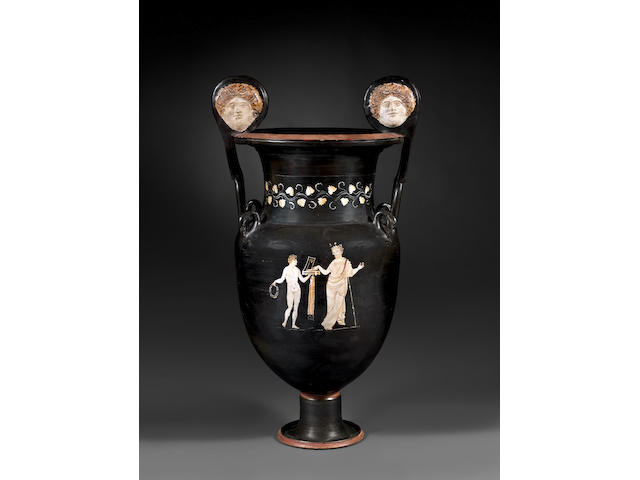 A monumental Gnathian ware volute krater