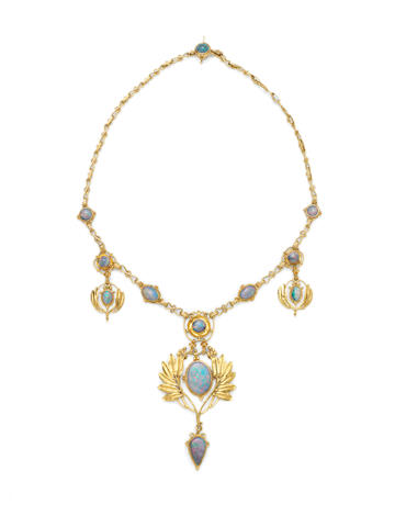 William Banbury an Arts and Crafts Opal Necklace