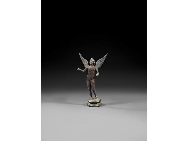 A Hellenistic bronze figure of Eros