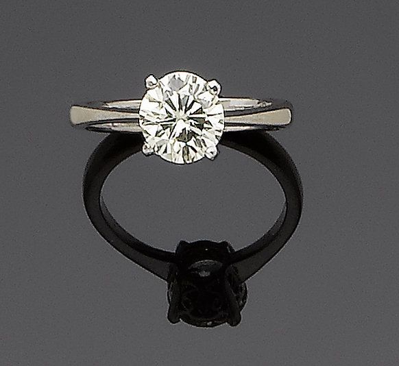 A diamond single-stone ring