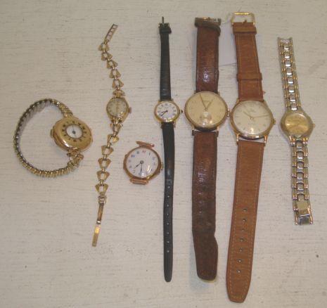 Bonhams : A lady's George V 9ct gold cased half hunter wrist watch ...
