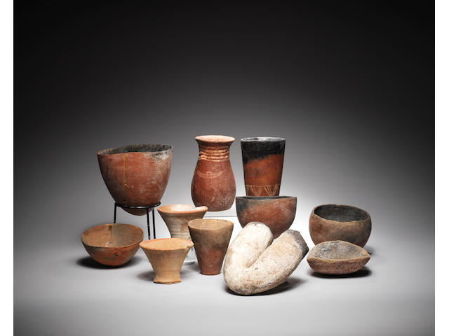Eleven Egyptian Predynastic pottery vessels 11