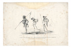 Thumbnail of AUSTRALIA. Two early drawings of settlers and aborigines in New South Wales, both by Robert Dixon, with their corresponding later published lithographs; and 2 others, c.1833-1835 (6) image 3