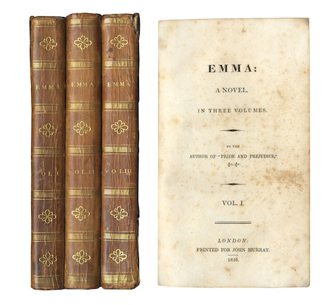 AUSTEN (JANE) Emma, 3 vol., FIRST EDITION, 1816 image 1