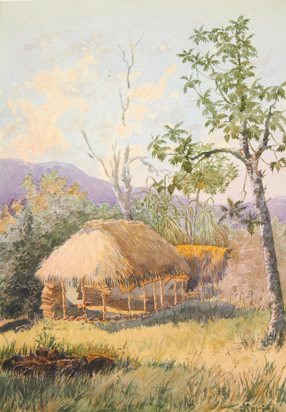 Dr F. Otto Sierich, late 19th Century A portfolio of seven Samoan views and studies portfolio size 20 x 26cm (7 7/8 x 10 1/4in).
