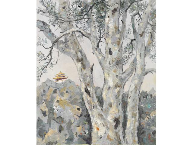 Wu Guanzhong (1919-2010) Lacebark Pine in the Beijing Imperial Palace