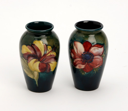 Two small Walter Moorcroft vases image 1