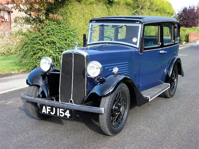 1934 B.S.A. 10hp  Mulliner Saloon  Chassis no. D1843 Engine no. T1891