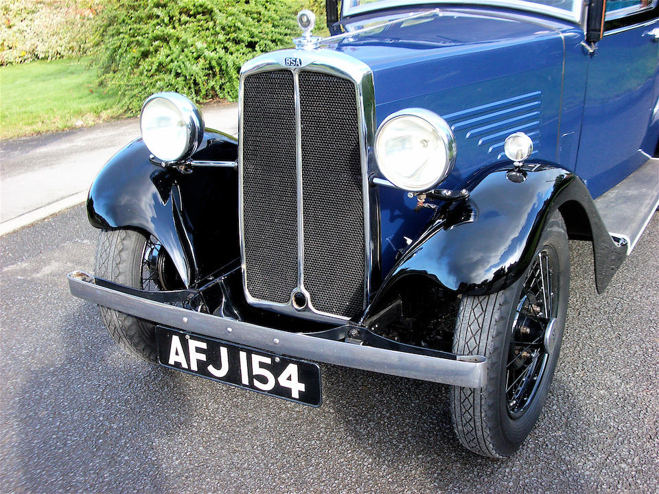 1934 B.S.A. 10hp  Mulliner Saloon  Chassis no. D1843 Engine no. T1891