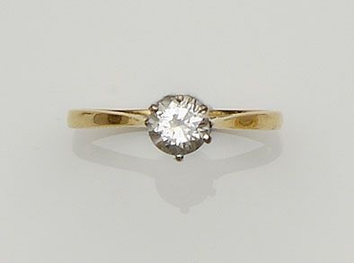 A diamond single stone ring,