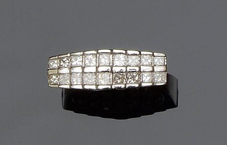 A two row diamond ring