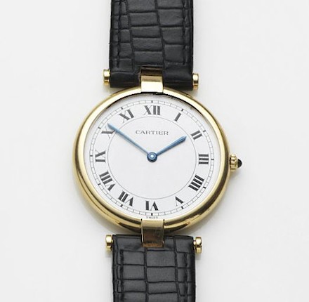 Cartier. An 18ct gold quartz wristwatchMust de Cartier, Case No.810013864, Sold 20th March 1985 image 1