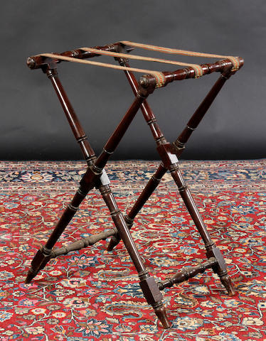 An early 19th Century mahogany butler's tray stand