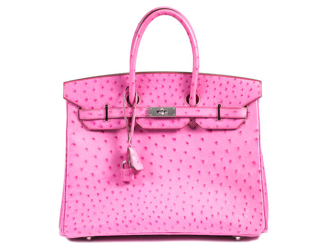 An Herm&#232;s bright pink ostrich Birkin bag, 2006