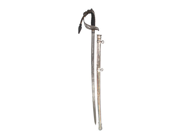 A Fine Silver Mounted Rifle Officer's Presentation Sword