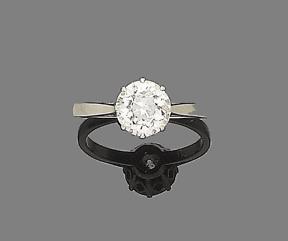 A diamond single-stone ring