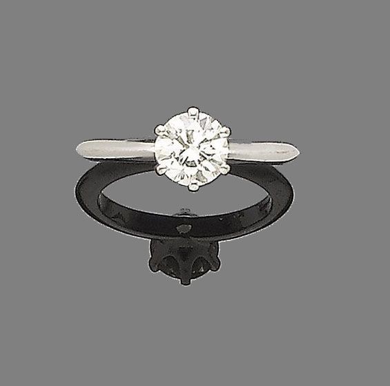 A diamond single-stone ring