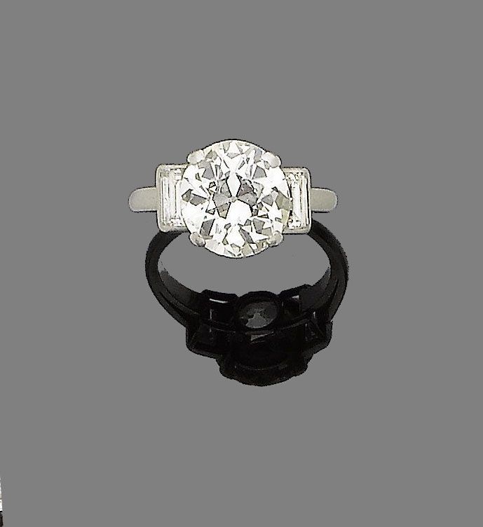 A diamond single-stone ring