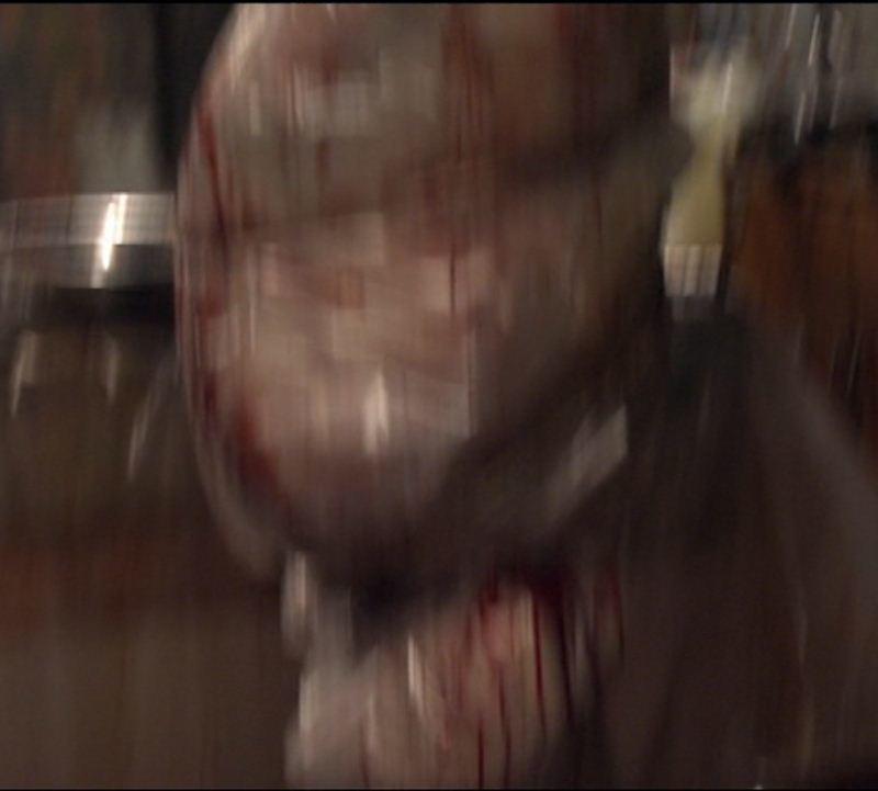 Torchwood, Series 1 - Countrycide: A scale prop corpse model, with a slit-throat rolled in plastic sheeting, 2006,