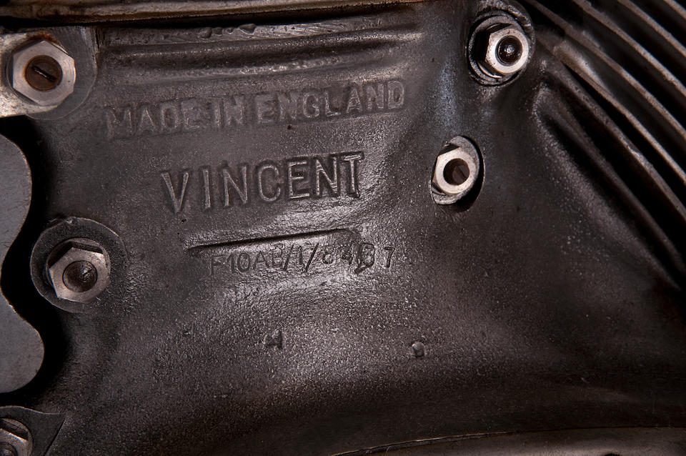 Property of a deceased's estate,1952 Vincent 998cc Series-C Rapide Frame no. RC10337/C Engine no. F10AB/1/8437
