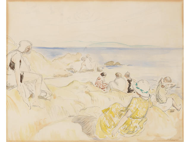 Henri Lebasque (French, 1865-1937) Sur la plage