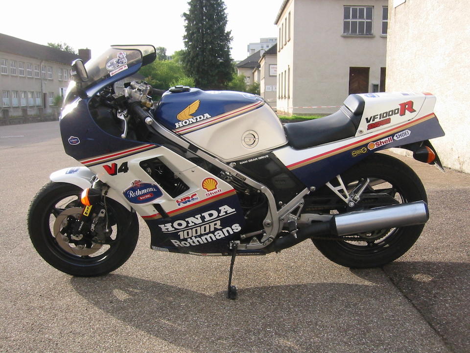 Formerly the property of World Champion Wayne Gardner,1986 Honda VF1000R Frame no. SC162 200 400
