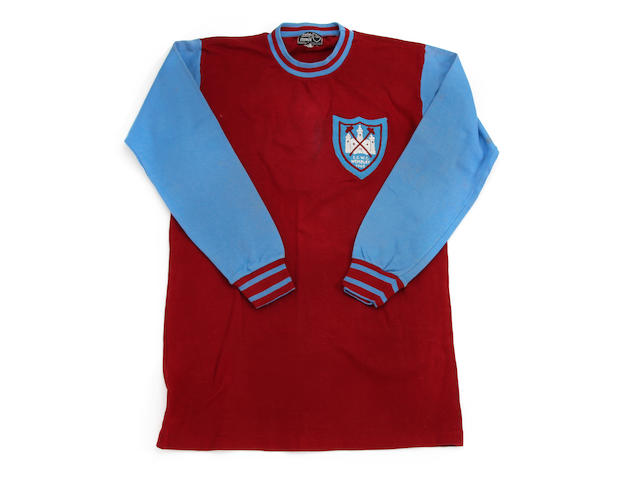 1965 West Ham European Cup Winners Cup shirt worn by Jack Burkett