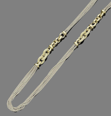 A fancy-link necklace