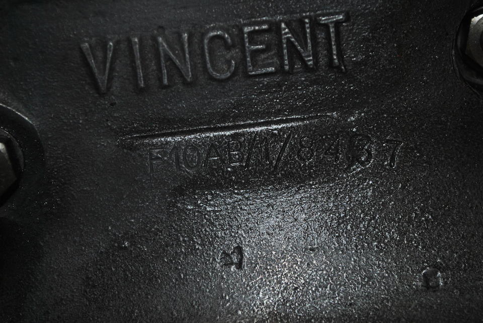 Property of a deceased's estate,1952 Vincent 998cc Series-C Rapide Frame no. RC10337/C Engine no. F10AB/1/8437