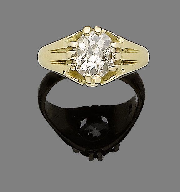 A diamond single-stone ring