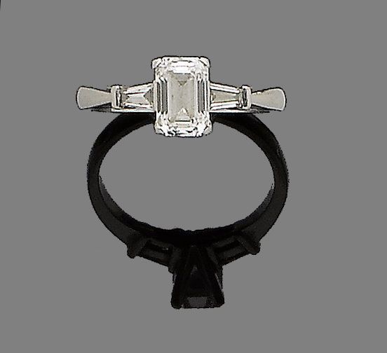 A diamond single-stone ring
