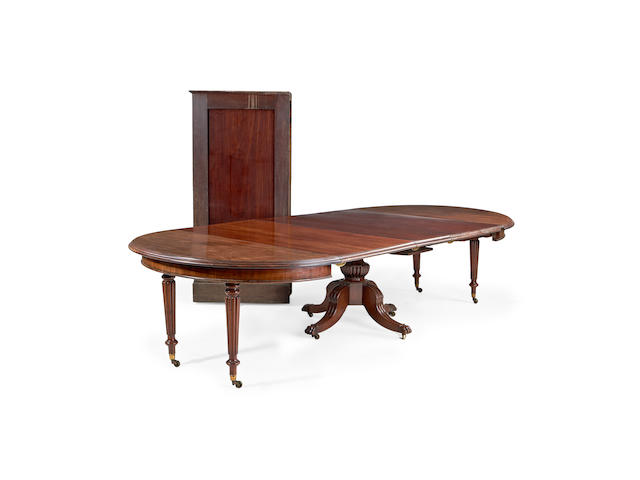 A George IV mahogany dining table probably Irish