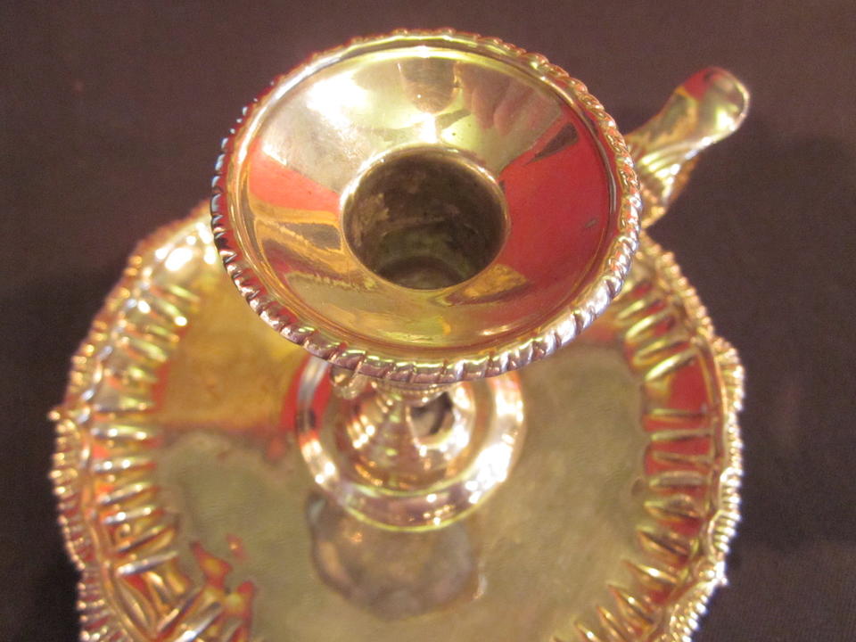 A George III silver chamberstick by William Cafe, London 1762