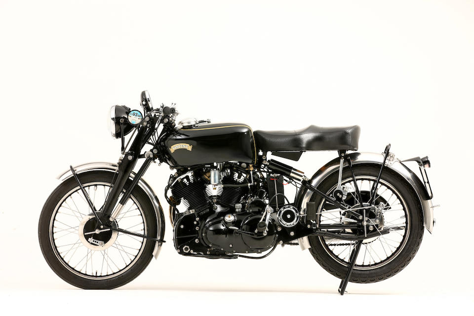 The ex-works, Montlh&#233;ry speed record attempt,1952 Vincent 998cc Black Shadow Frame no. RC/10656B Engine no. F10AB/1B/8756