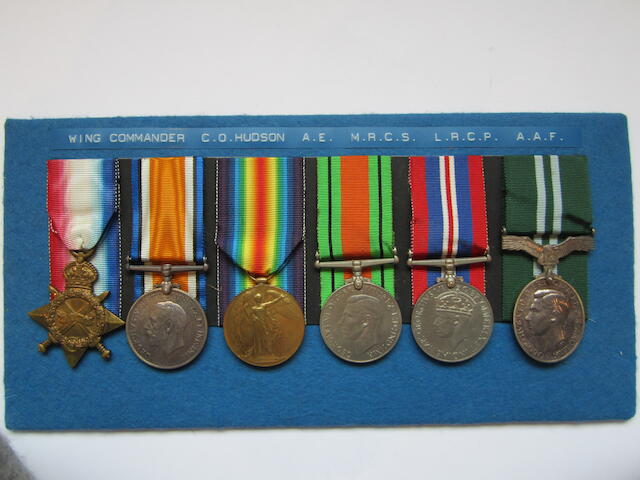 Bonhams Six To Acting Wing Commander C O Hudson Royal Auxiliary Air Force Late Royal Artillery