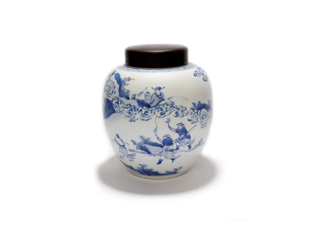 A Chinese blue and white vase, Chenghua mark but Kangxi