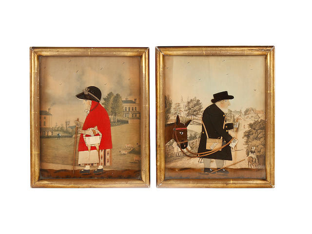 A pair of George Smart cut-felt collage pictures, circa 1840