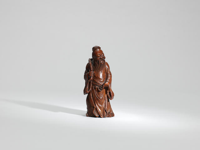 A carved bamboo figure of Dong Fangshuo Early Qing dynasty