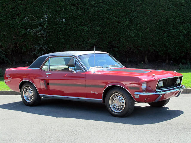 Left hand drive,1968 Ford Mustang GT/CS 'California Special' Hardtop Coup&#233;  Chassis no. 8R01C150125