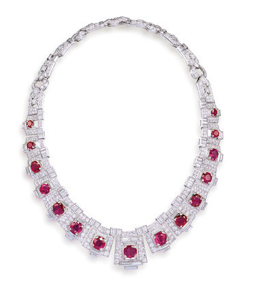 Cartier ruby necklace Clearance